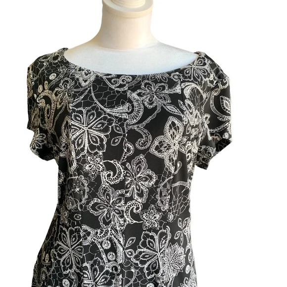 CONNECTED Apparel women's size 10 black and white dress - Picture 3 of 6